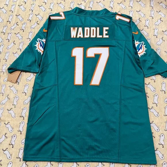 Miami Dolphins Nfl Dark Green Jersey #17 Waddle